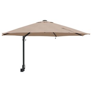 vidaXL Tuinparasol Taupe 248 x 248 x 148 cm Polyester en staal