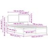 vidaXL Bedframe met Gevoerd Hoofdgedeelte Lichtgrijs 140 x 190 cm