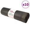 vidaXL Vuilniszakken met trekkoorden 250 st 120 l zwart
