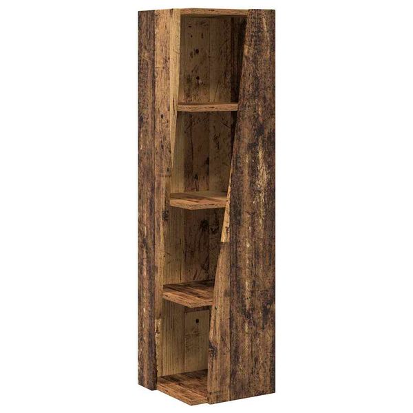 vidaXL Hoekkast Oudhout 27,5x27x102cm Bewerkt hout