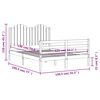 vidaXL Bedframe met hoofdbord massief hout