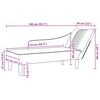 vidaXL Chaise longue met rechterarmleuning fluweel geel