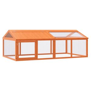 vidaXL Dierenren 200x112,5x74 cm massief grenenhout bruin
