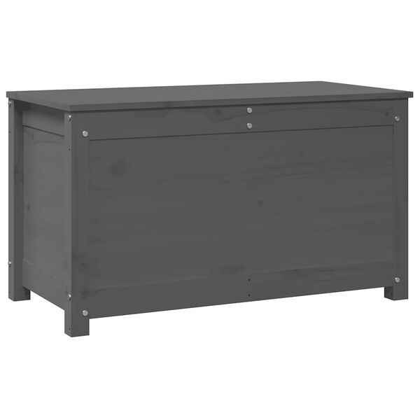 vidaXL Opbergbox grijs 80x40x45,5 cm massief grenenhout