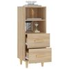 vidaXL Dressoir 34,5x34x90 cm bewerkt hout sonoma eikenkleurig