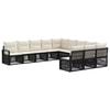 vidaXL Tuinbankenset 11 st Zwart poly rattan