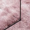 vidaXL Hoogpolig vloerkleed NAVARRA 160x160 cm polyester stoffig roze