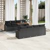 vidaXL Tuin Sofa Set met opslag 9 pcs Zwart Poly riet