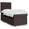 vidaXL Boxspring met matras stof donkerbruin 90x190 cm