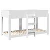 vidaXL Bunk Bed voor Kinderen met matras Wit 100 x 190 cm Bewerkt hout