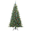 vidaXL Kunstmatige Inklapbare Kerstboom Groen 210 cm PE en PVC