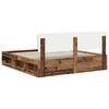 vidaXL Bedframe met hoofdeinde Oudhout 200 x 200 cm Massief grenenhout
