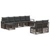vidaXL Tuinbankenset 9 st Grijs poly rattan