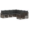 vidaXL Tuinbankenset 8 st 8-Aantal zitplaatsen Grijs poly rattan