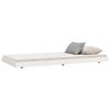 vidaXL Bedframe zonder matras massief grenenhout wit 75x190 cm