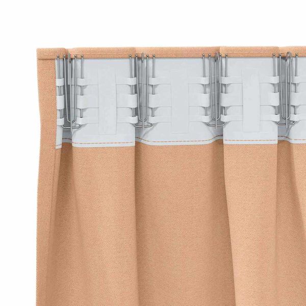vidaXL Zwart-out Gordijnen met Ringen 2 pcs Licht Bruin 260 x 140 cm