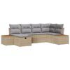 vidaXL Tuin Sofa Set Beige poly rattan