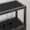 vidaXL Opberghoofdbord met plank Zwart eiken 75 cm Bewerkt hout