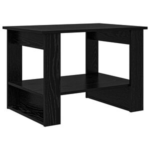 vidaXL Salontafel Zwart Eiken 72 x 50 x 50 cm Bewerkt hout