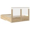 vidaXL Bedframe met hoofdeinde Sonoma Eiken 150 x 200 cm Bewerkt hout