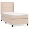 vidaXL Boxspring met matras kunstleer cappuccinokleurig 80x200 cm