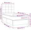 vidaXL Boxspring met matras en LED stof zwart 90x200 cm