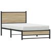 vidaXL Bedframe zonder matras metaal sonoma eikenkleurig 107x203 cm