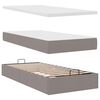 vidaXL Ottoman bed met matras 90x190cm stof taupe
