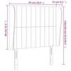 vidaXL Hoofdbord met randen 93x23x118/128 cm stof taupe