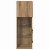 vidaXL Wandgemonteerd tv-meubel Artisan Eiken 30,5 x 30 x 90 cm