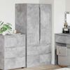 vidaXL Badkamer Kast Beton Grijs 79,5 x 49 x 156 cm Bewerkt hout