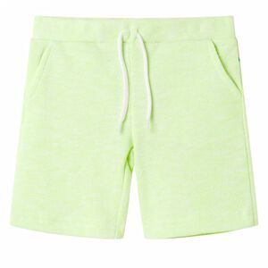 vidaXL Kindershorts met trekkoord 140 neongeel