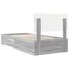 vidaXL Bedframe met hoofdeinde Grijs Sonoma 100 x 200 cm Bewerkt hout