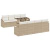 vidaXL Tuin Sofa Set 9 st Beige poly rattan