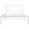 vidaXL Bedframe met hoofdbord metaal wit 90x200 cm