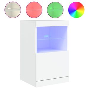 vidaXL Dressoir met LED-verlichting 41x37x67 cm wit