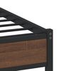 vidaXL Bedframe zonder matras metaal bruin eikenkleurig 120x190 cm