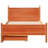 vidaXL Bedframe zonder matras massief grenenhout wasbruin 75x190 cm