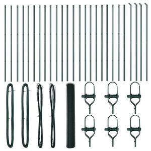 vidaXL Afrasteringspaal Groen