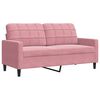 vidaXL 4-delige Loungeset met kussens en bolsters fluweel roze
