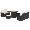 vidaXL Tuin Sofa Set 8 st 7-Aantal zitplaatsen Zwart en Cr&egrave;me
