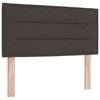 vidaXL LED Hoofdbord met LED-stripverlichting Donkerbruin 90 cm Stof