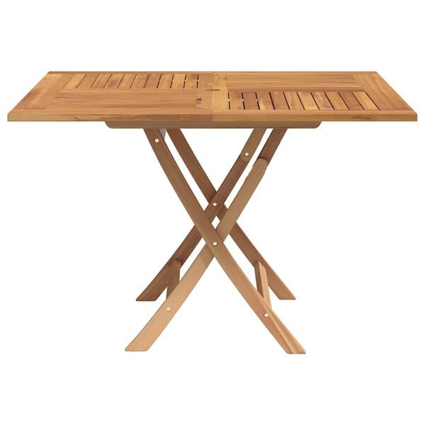 vidaXL Tuintafel inklapbaar 110x110x75 cm massief teakhout
