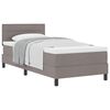vidaXL Boxspringbed met matras met hoofdeinde Taupe 90 x 200 cm Stof