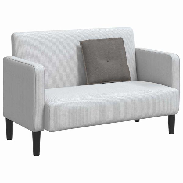 vidaXL Rugkussen Lichtgrijs 50 x 45 cm Cordstof