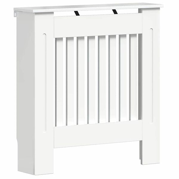 vidaXL Radiatorafdekking Hoogglans wit 78 x 19 x 81,5 cm Bewerkt hout