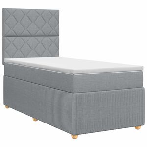 vidaXL Boxspringbed met matras Lichtgrijs 80 x 200 cm Stof