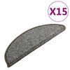 vidaXL Trapmatten 15 st 65x21x4 cm antracietkleurig