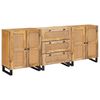 vidaXL Dressoir 3 st 180 x 33 x 75 cm Massief Mango Hout Bruin