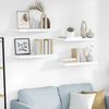 vidaXL Wandschappen zwevend 4 st 60x23,5x3,8 cm MDF hoogglans wit